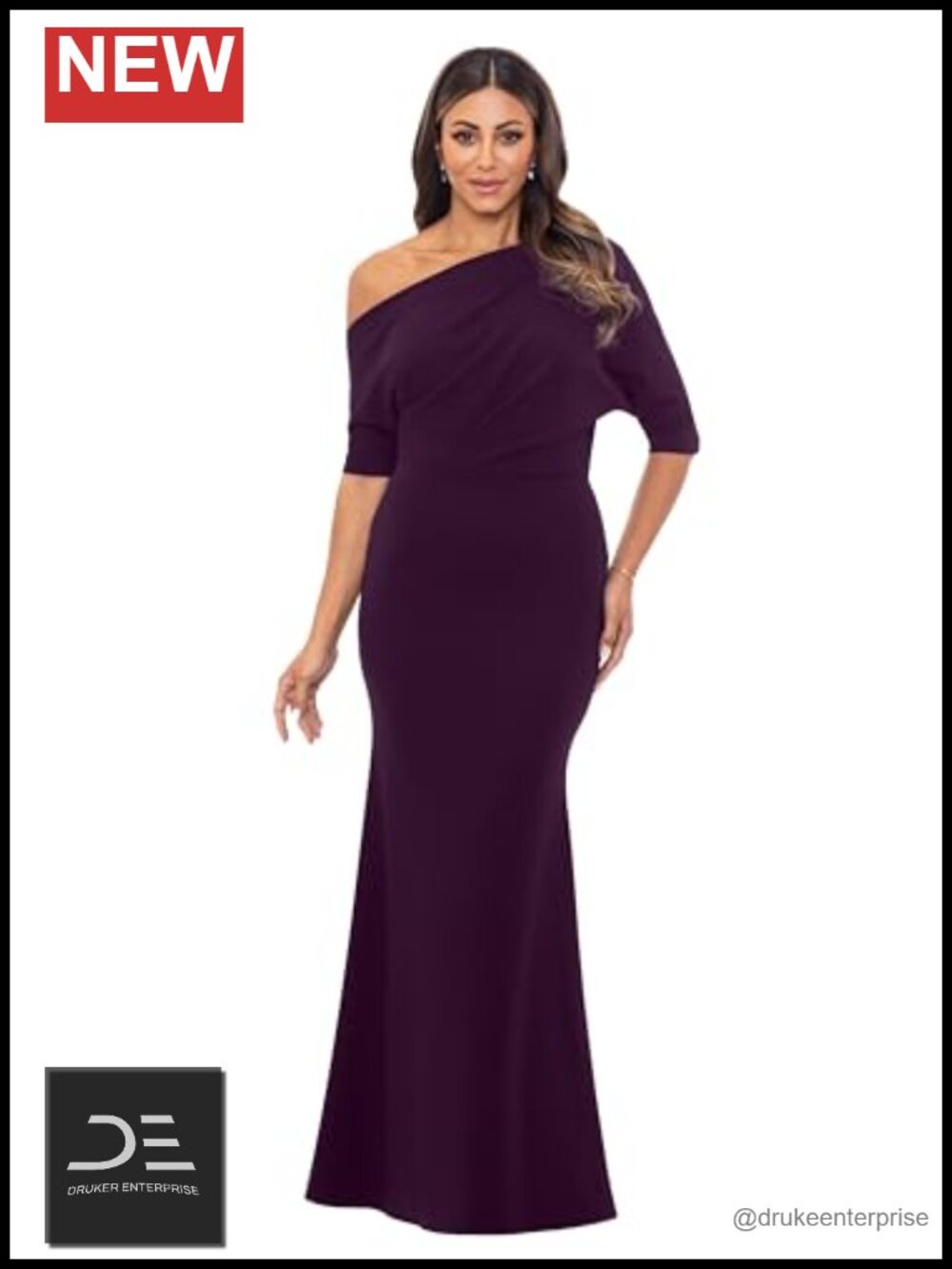 V-Neck Chiffon Embroidered Applique Bodice Short Sleeve Flow Dress